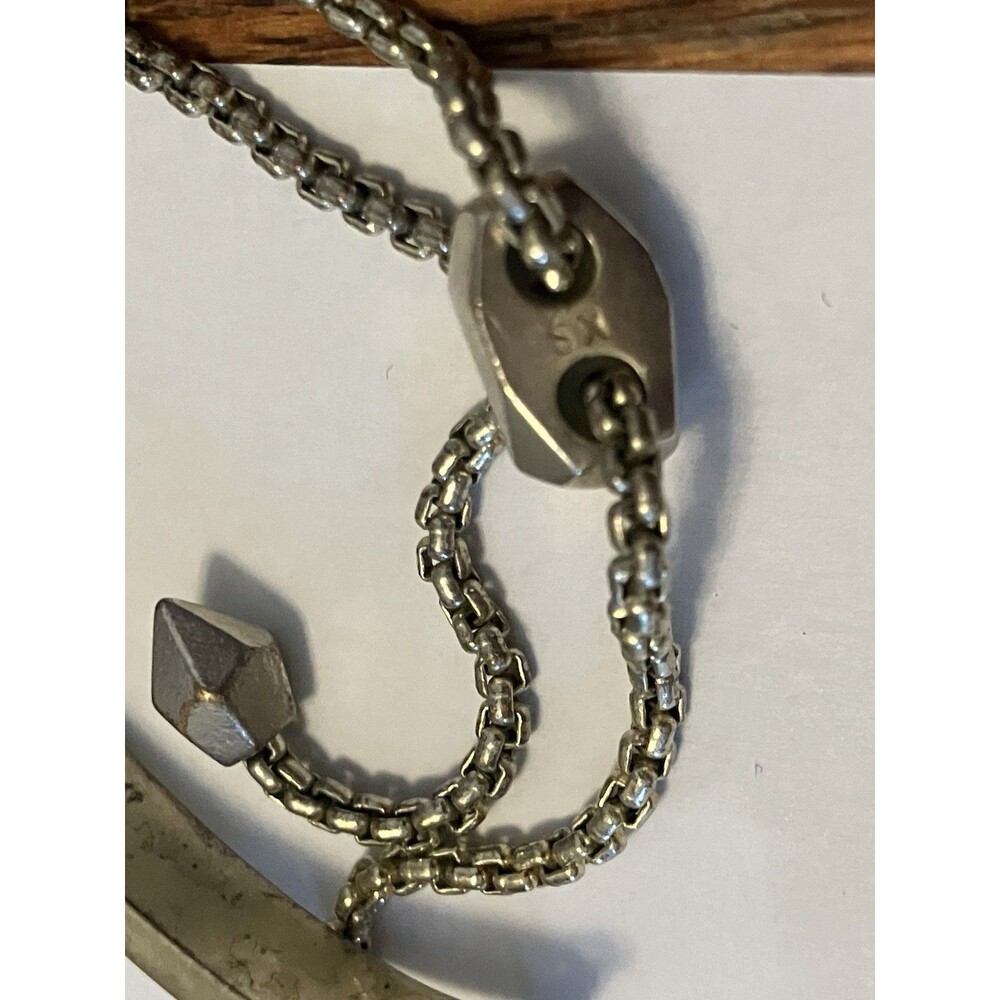 Kendra Scott Jack Bracelet Adjustable Chain Clear Crystal Channel Silver Tone - Picture 4 of 4